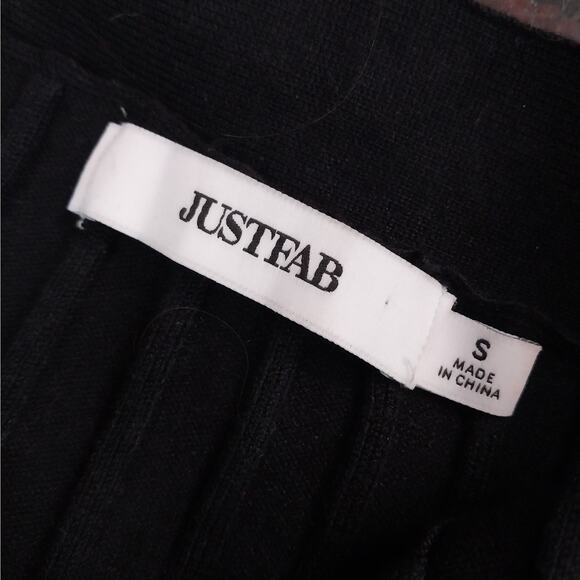JUSTFAB! ULTRA BLACK RIBBED DUSTER LENGTH CARDIGAN, LONG SLEEVE SWEATER! SZ S - Picture 10 of 13